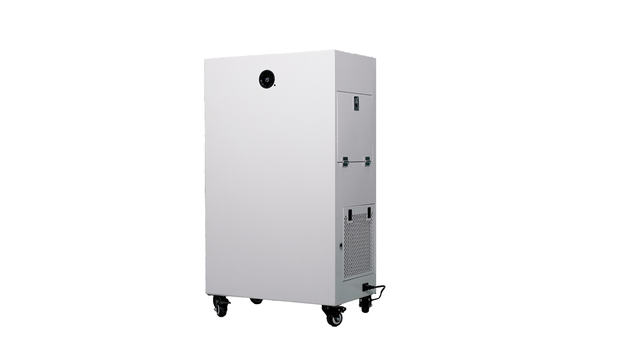 Airdog Proclean, vista di tre quarti con ruote integrate